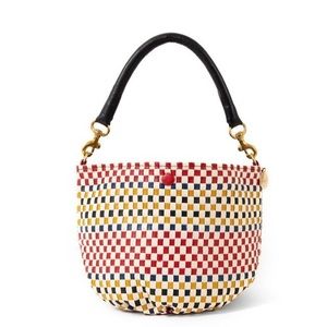 NWOT Clare Vivier Fifi Multi Plaid Woven Leather Bag